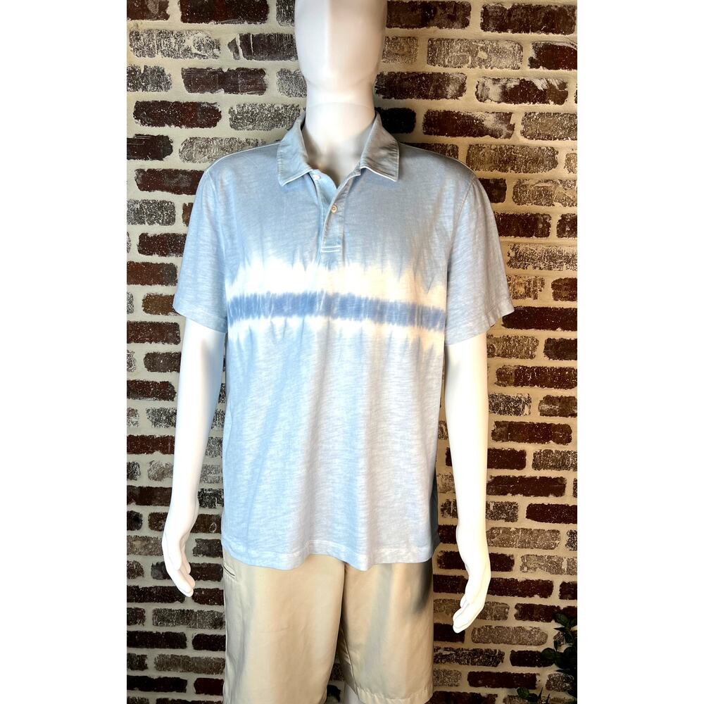 UNTUCKit 100% Cotton Polo Collared Pullover Light Blue Short Sleeve Mens Size XL